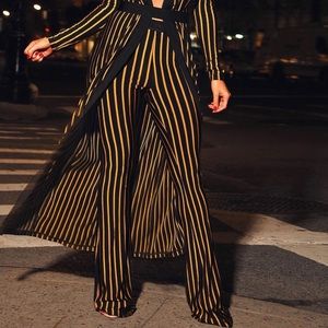 Black and Gold pants, Miss Circle